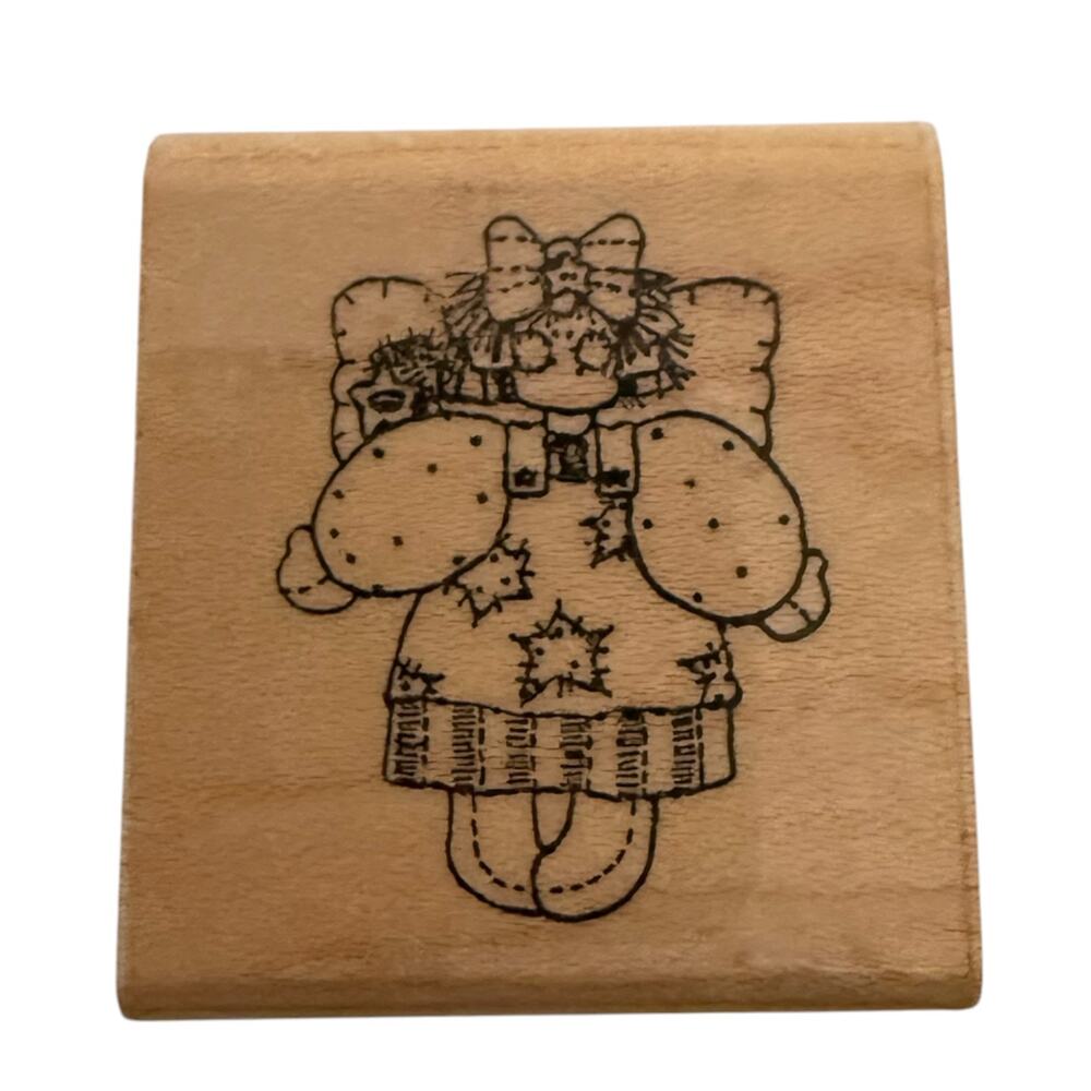 DOTS EUC Girl Miss July Angel Card Making Crafting Rubber Stamp